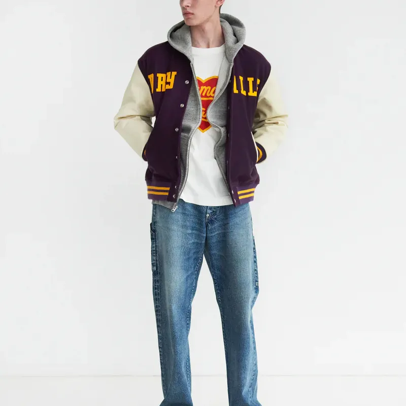 HUMAN MADE Embroidered logo Wool Jacket-3