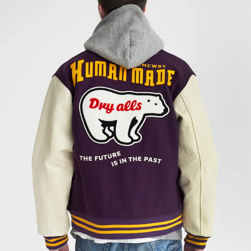 HUMAN MADE Embroidered logo Wool Jacket-4