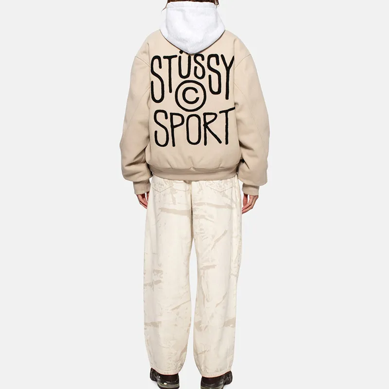 Stussy Sport Melton Varsity Jacket-8