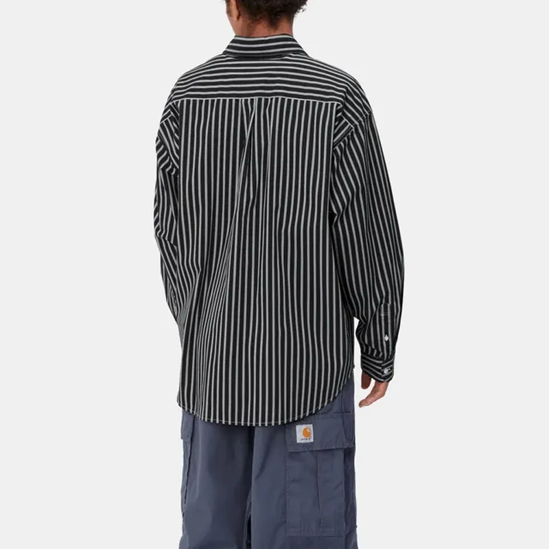 Carhartt WIP Ligety Stripe Shirt Men's Black-3