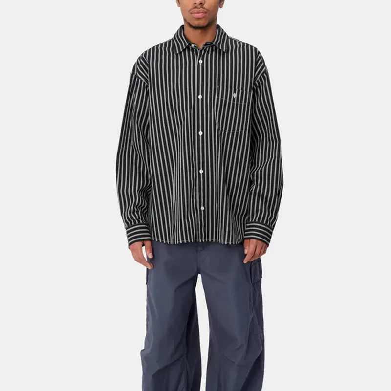 Carhartt WIP Ligety Stripe Shirt Men's Black-2