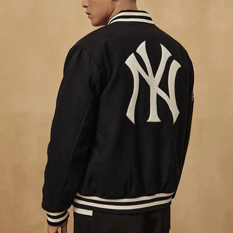 New Era x MLB FW23 Baseball Jacket Unisex Navy Blue-3