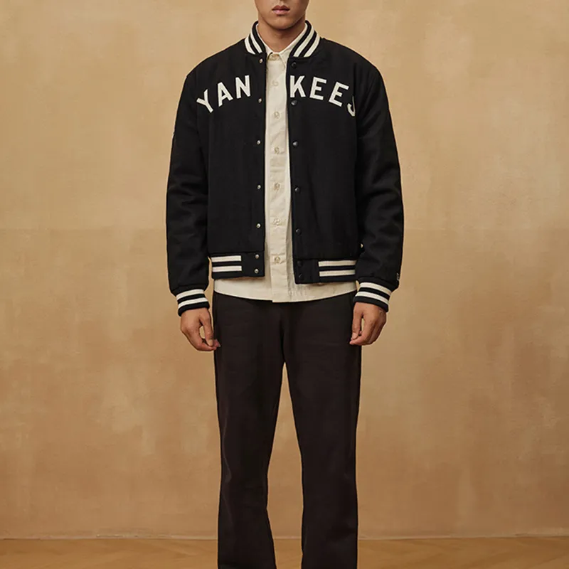 New Era x MLB FW23 Baseball Jacket Unisex Navy Blue-2