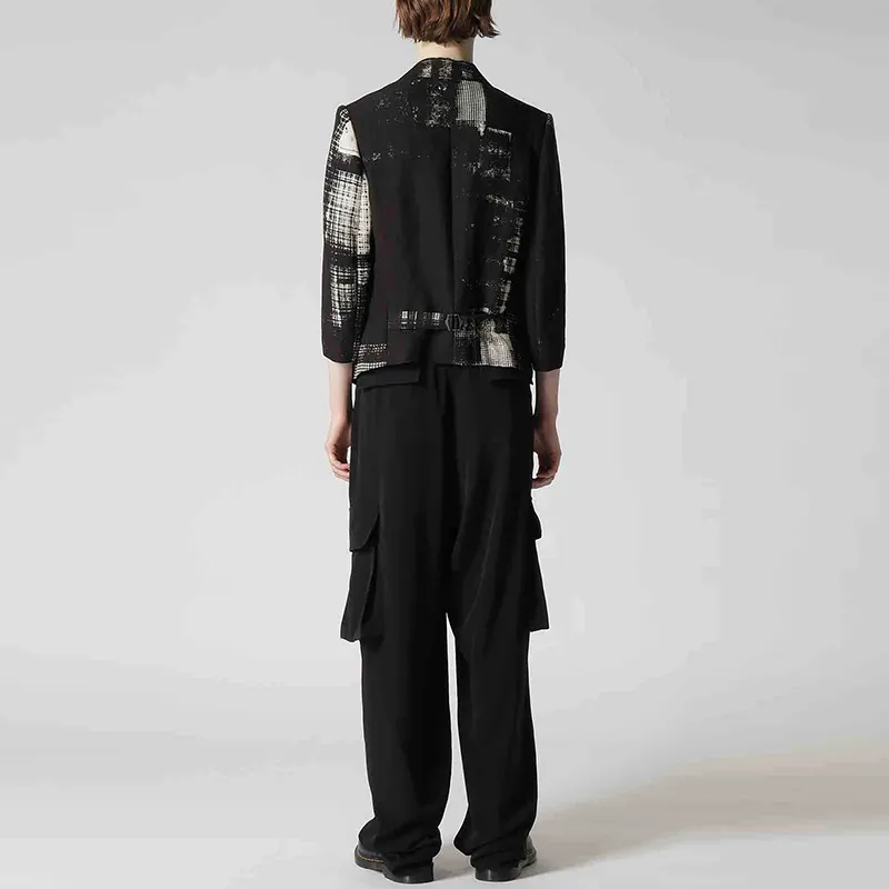 Yohji Yamamoto Copied Check print Blazer-4