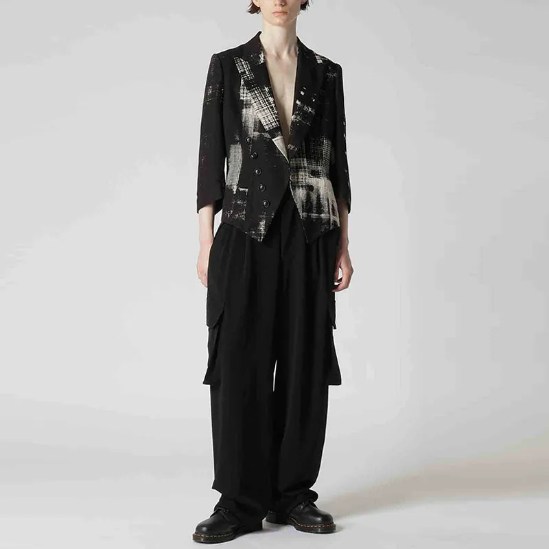 Yohji Yamamoto Copied Check print Blazer-2
