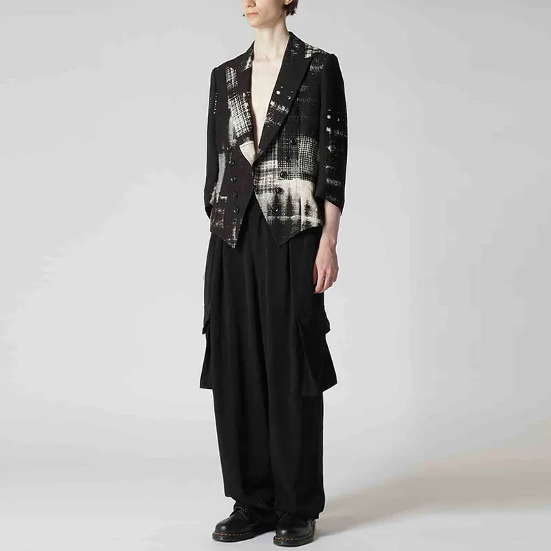 Yohji Yamamoto Copied Check print Blazer-3