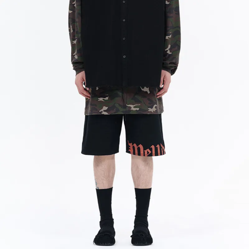 WE11DONE Logo print Bermuda Shorts-2