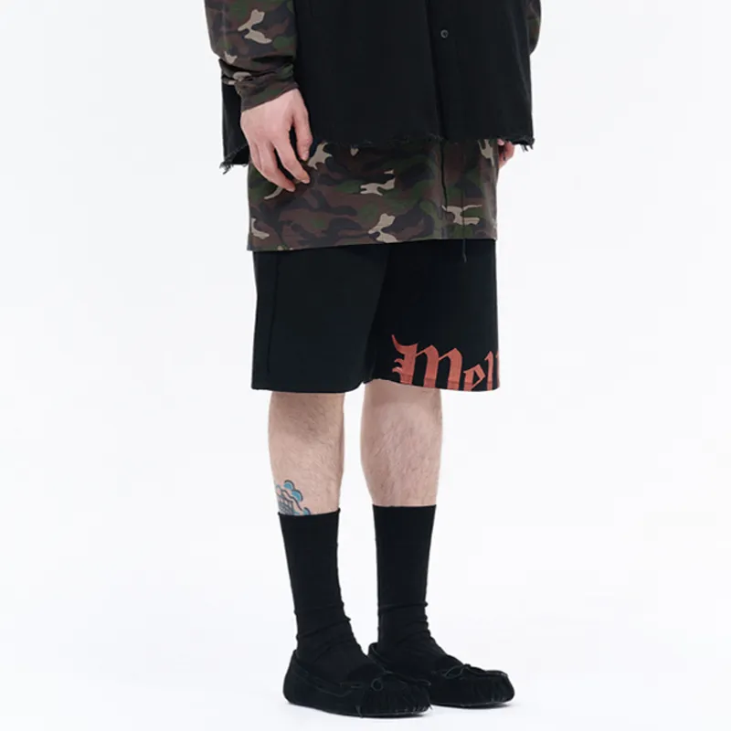 WE11DONE Logo print Bermuda Shorts-4