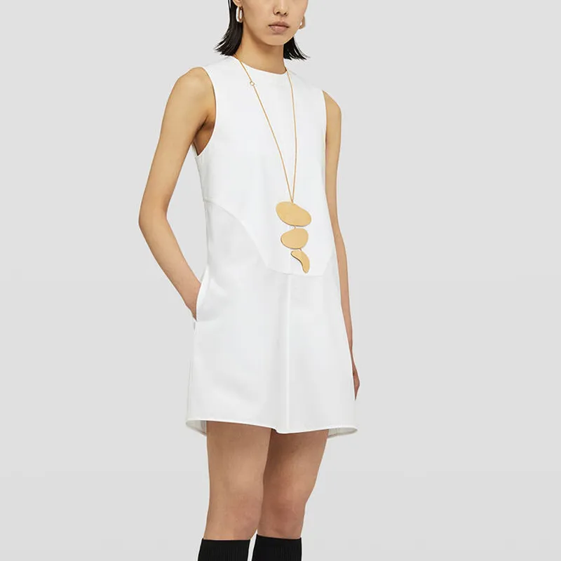 JIL SANDER Panelled Cotton Minidress-3