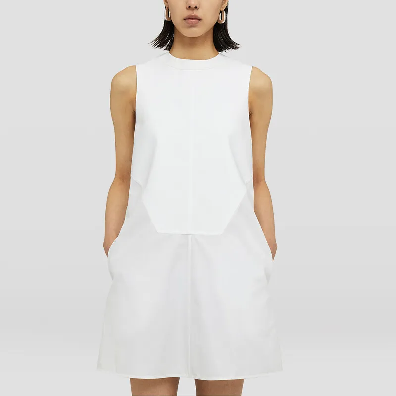 JIL SANDER Panelled Cotton Minidress-1