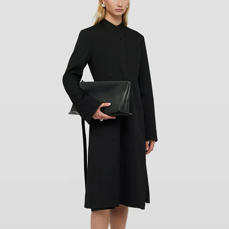 JIL SANDER Long Sleeved Dresses Women's Black-1