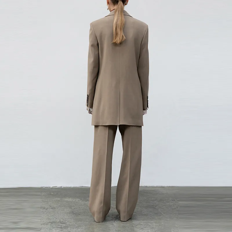 LOW CLASSIC Suit Trouser Women's Khaki-3