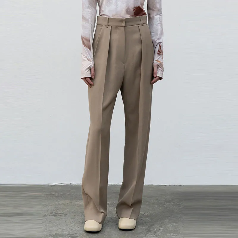 LOW CLASSIC Suit Trouser Women's Khaki-1