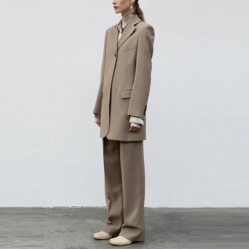 LOW CLASSIC Suit Trouser Women's Khaki-4