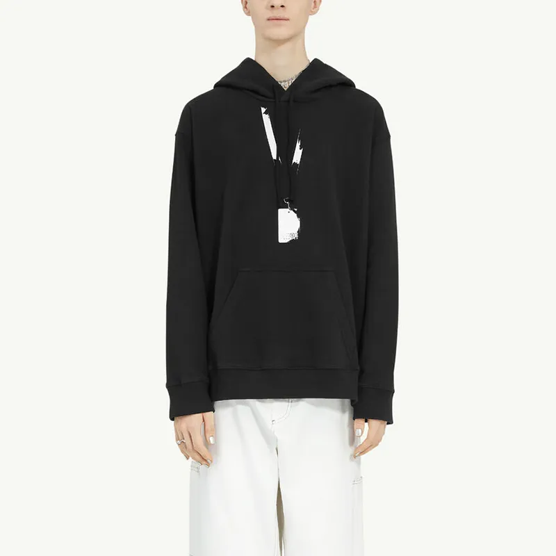 MM6 Maison Margiela Numbers print Cotton Blend Hoodie-1