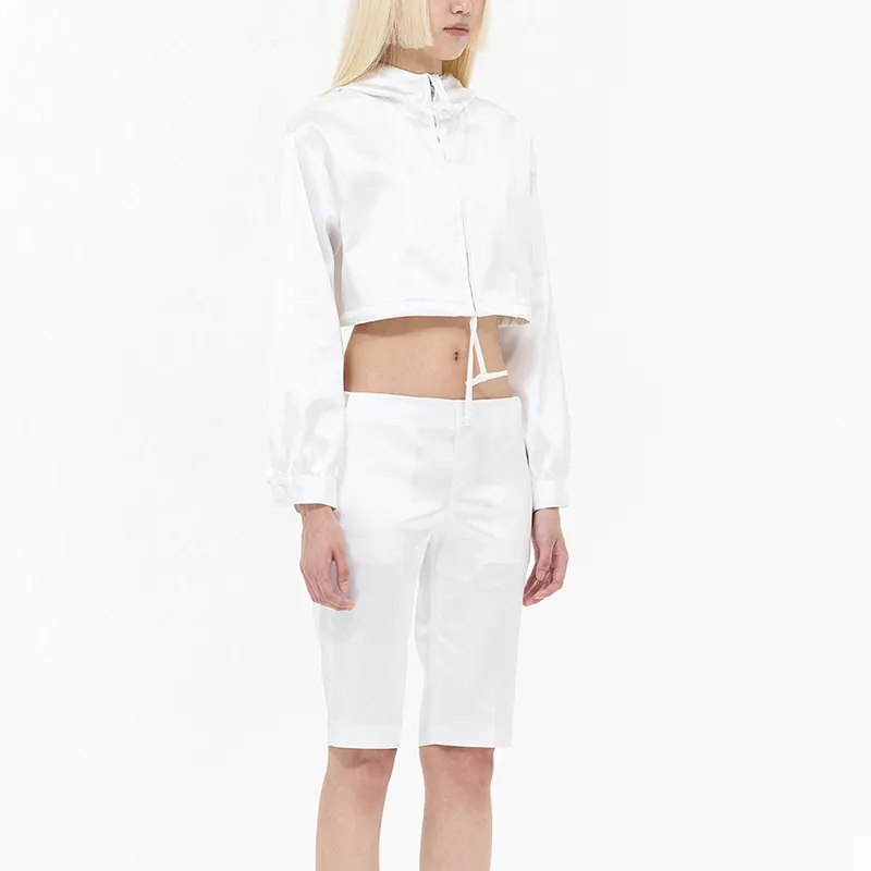 WE11DONE Zip up Cropped Hoodie-4