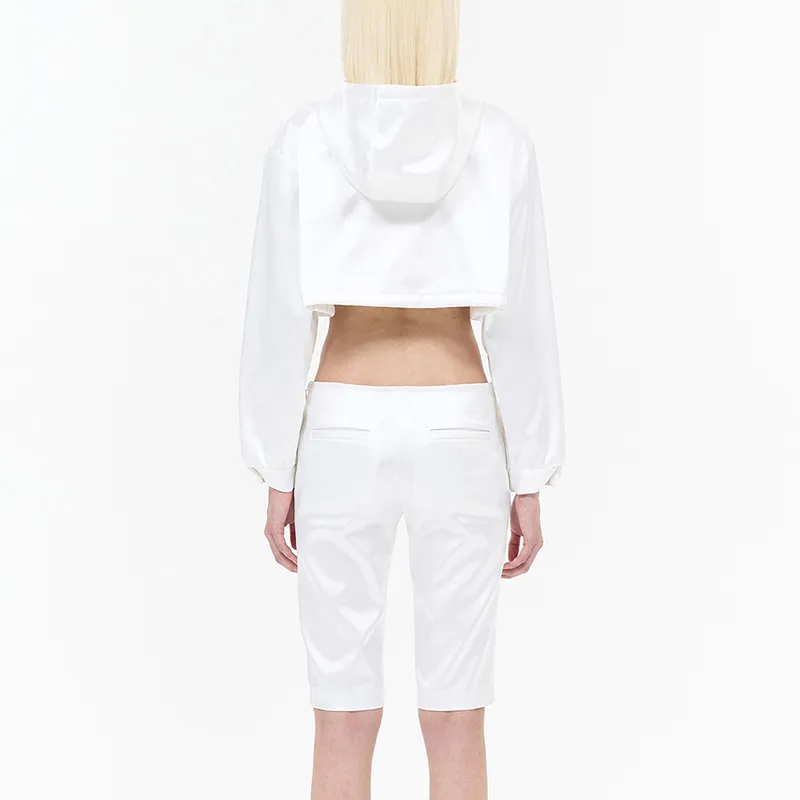 WE11DONE Zip up Cropped Hoodie-3