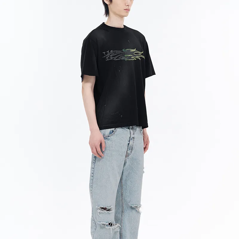 WE11DONE Graphic print Cotton T shirt-4