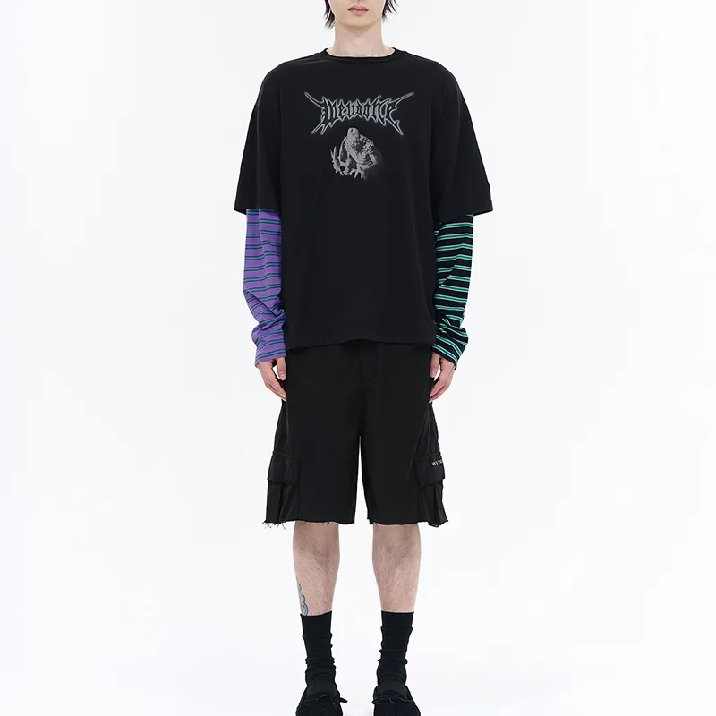 WE11DONE SS24 Cargo Shorts Men's Black-2