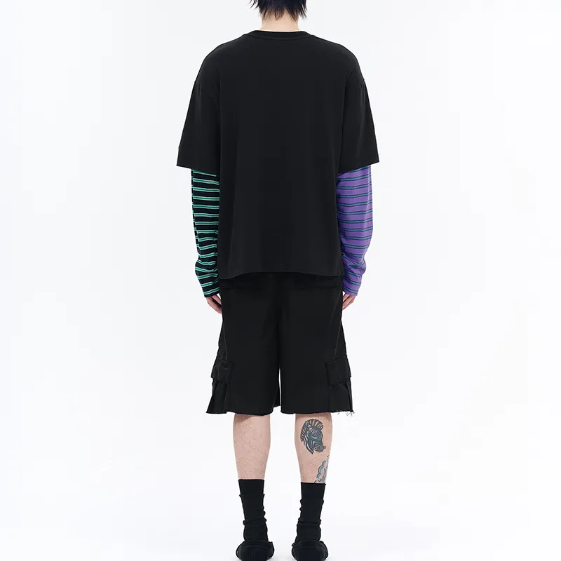 WE11DONE SS24 Cargo Shorts Men's Black-3