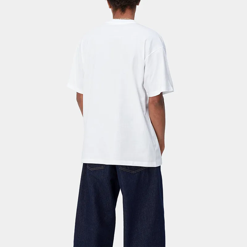 Carhartt WIP SS24 S/S Diagram Script T Shirt T Shirt Men's White-4