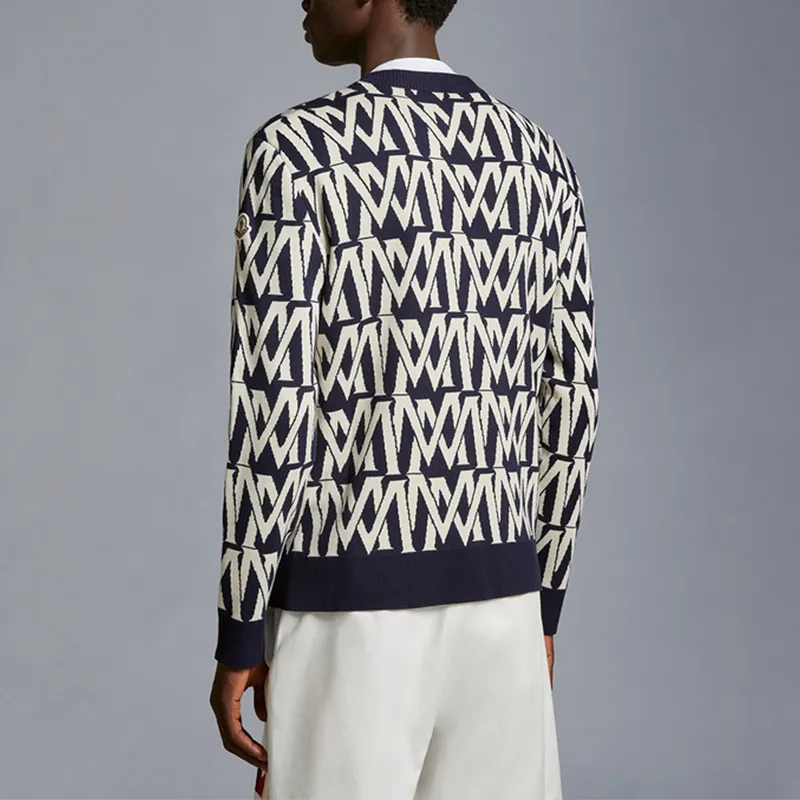 Moncler Monogram Jacquard Crew Neck Jumper-2