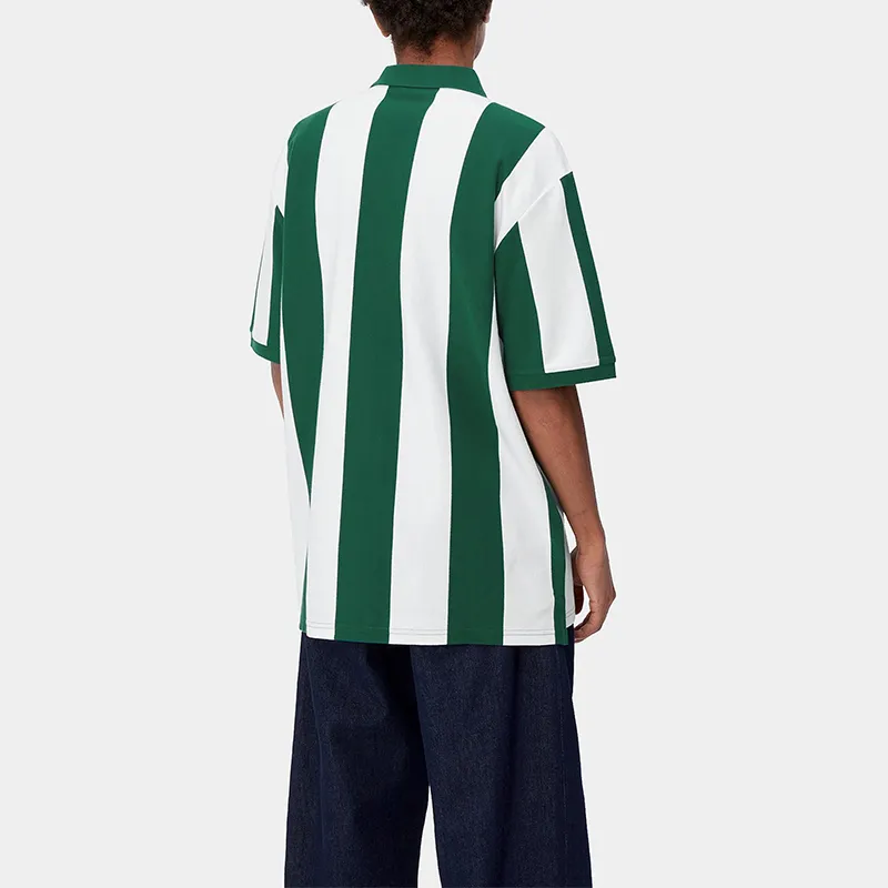 Carhartt WIP SS24 Preppy Style Collection S/S Hinton Polo Shirt Men's Green-4