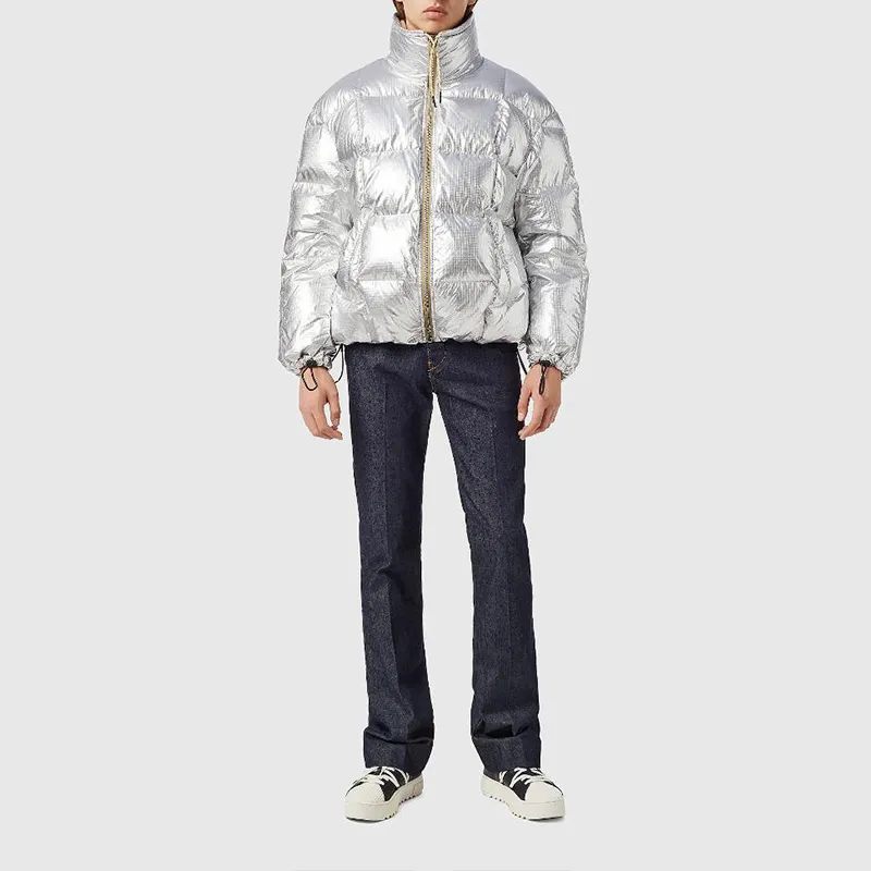 DIESEL Down Jackets Unisex Silver-1