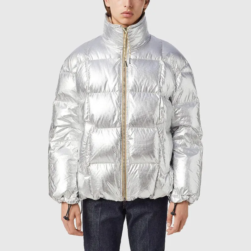 DIESEL Down Jackets Unisex Silver-2