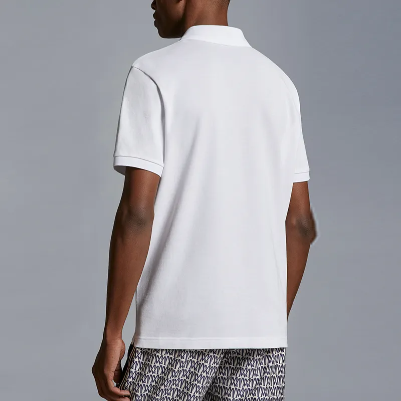 Moncler Logo Embroidered Short Sleeved Polo Shirt-3