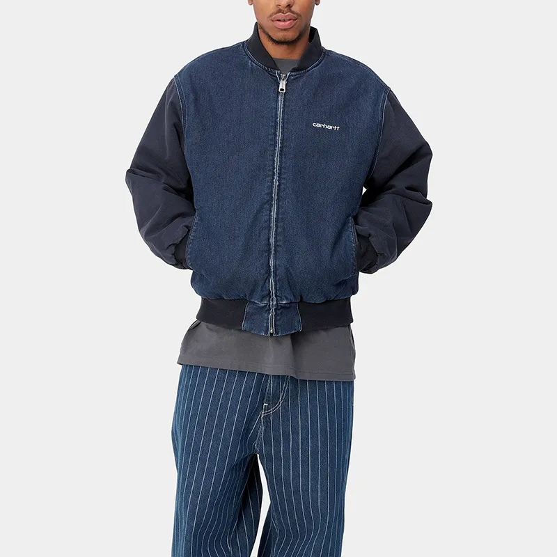 Carhartt WIP Paxon Bomber Jackets Coats Men's Blue-3