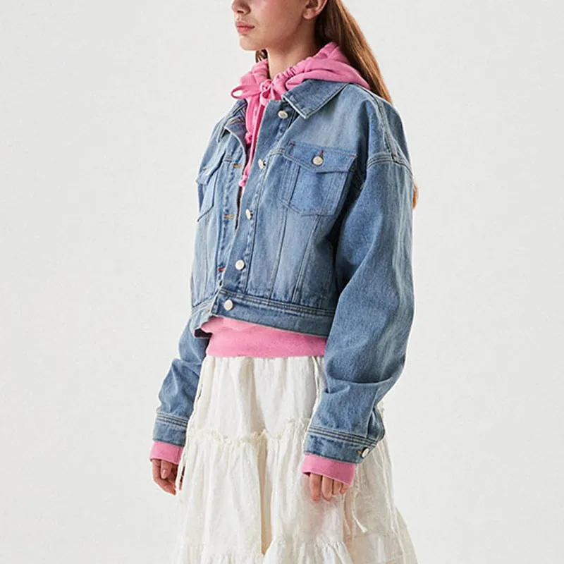 Kirsh SS24 Denim Jacket Unisex Light Blue-2