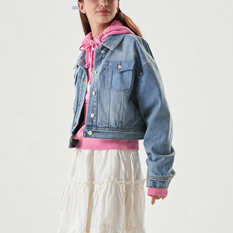 Kirsh SS24 Denim Jacket Unisex Light Blue-4