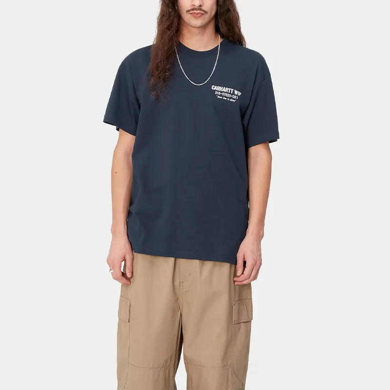 Carhartt WIP Logo Printed Crewneck T Shirt-4