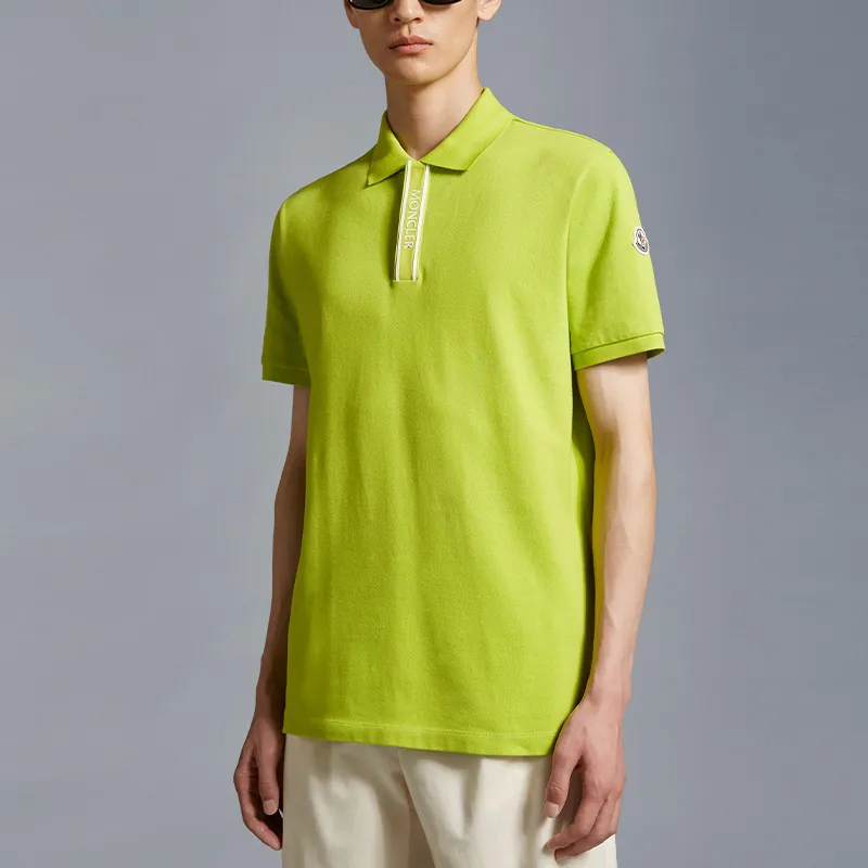 Moncler SS24 Polo Shirt Men's Yellow Stone Gray-3