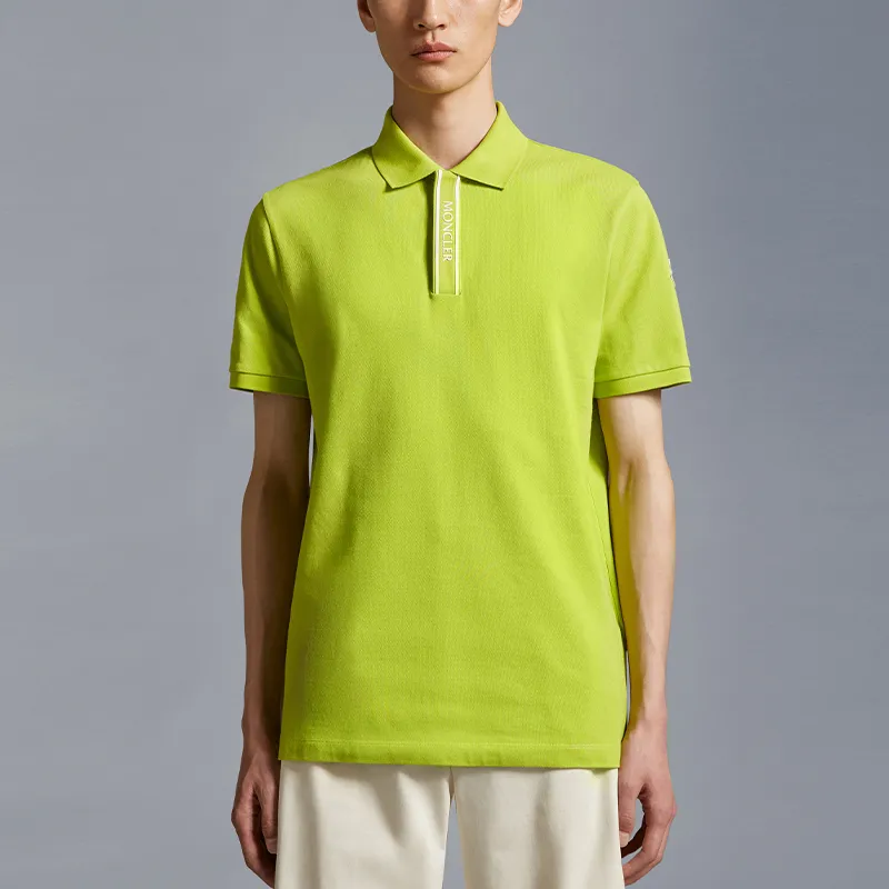 Moncler SS24 Polo Shirt Men's Yellow Stone Gray-1