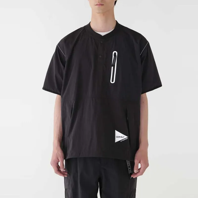 Gramicci X And Wander Patchwork Wind Tee 'Black'-3