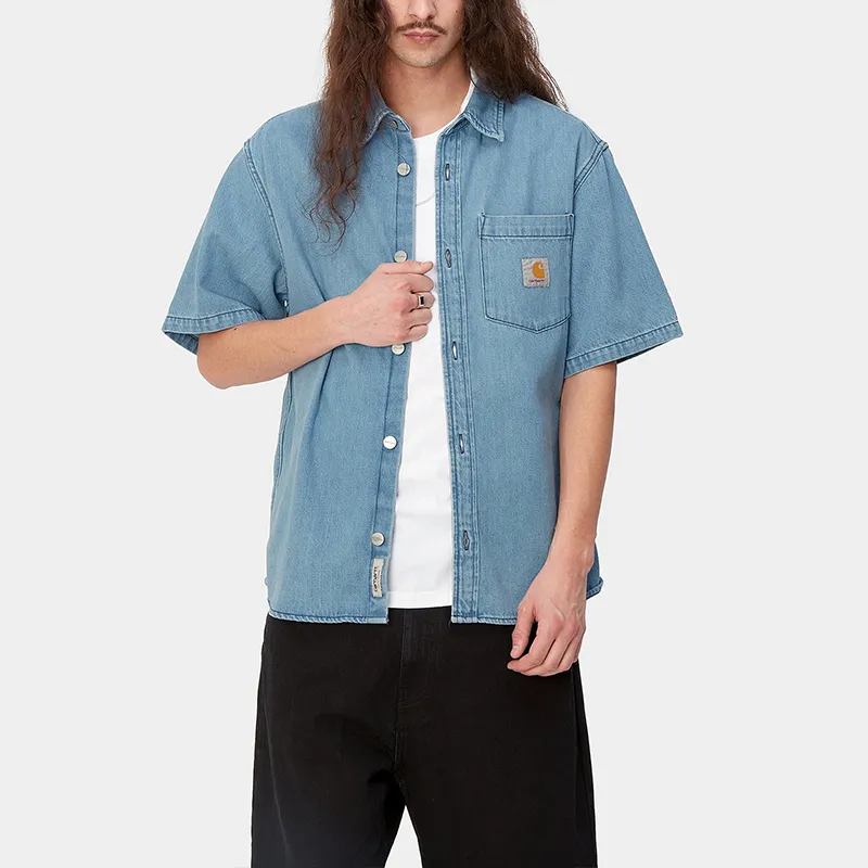 Carhartt WIP SS24 S/S Ody Shirt Men's Light Blue-2
