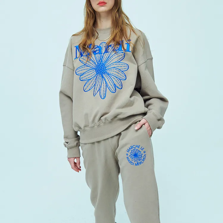 MARDI MERCREDI Sweatshirt Korean Style Women's-9