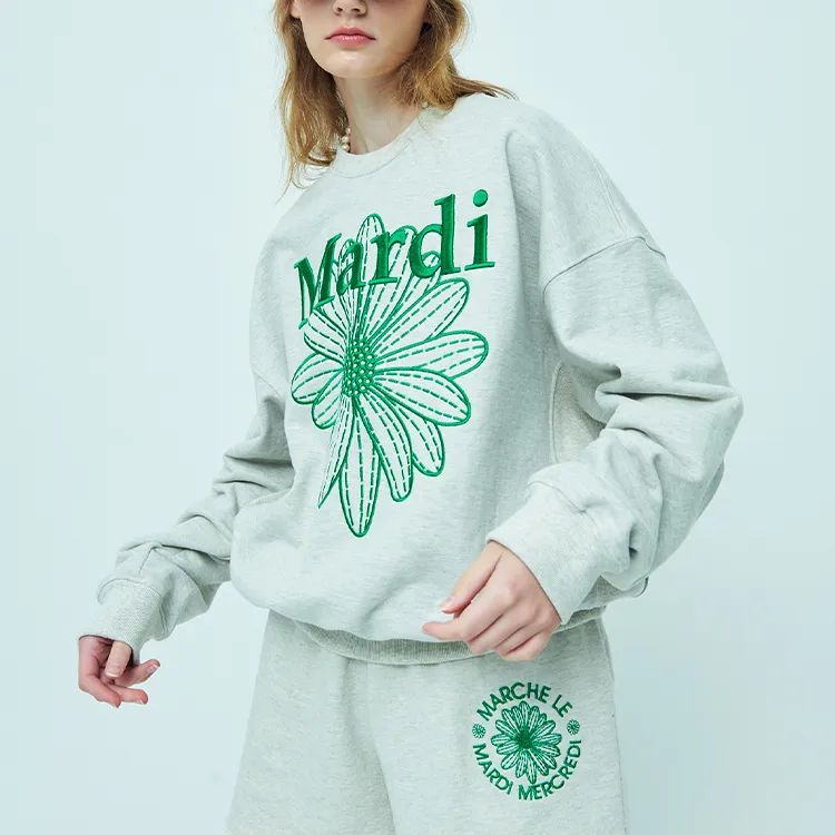 MARDI MERCREDI Sweatshirt Korean Style Women's-1