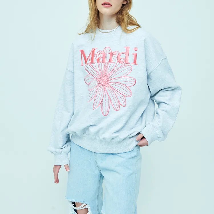 MARDI MERCREDI Sweatshirt Korean Style Women's-6