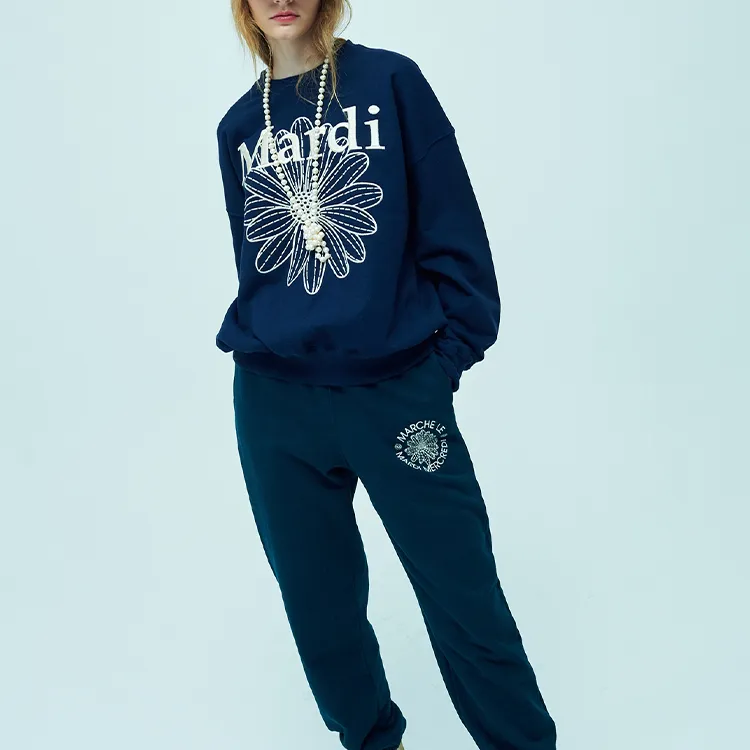 MARDI MERCREDI Sweatshirt Korean Style Women's-3