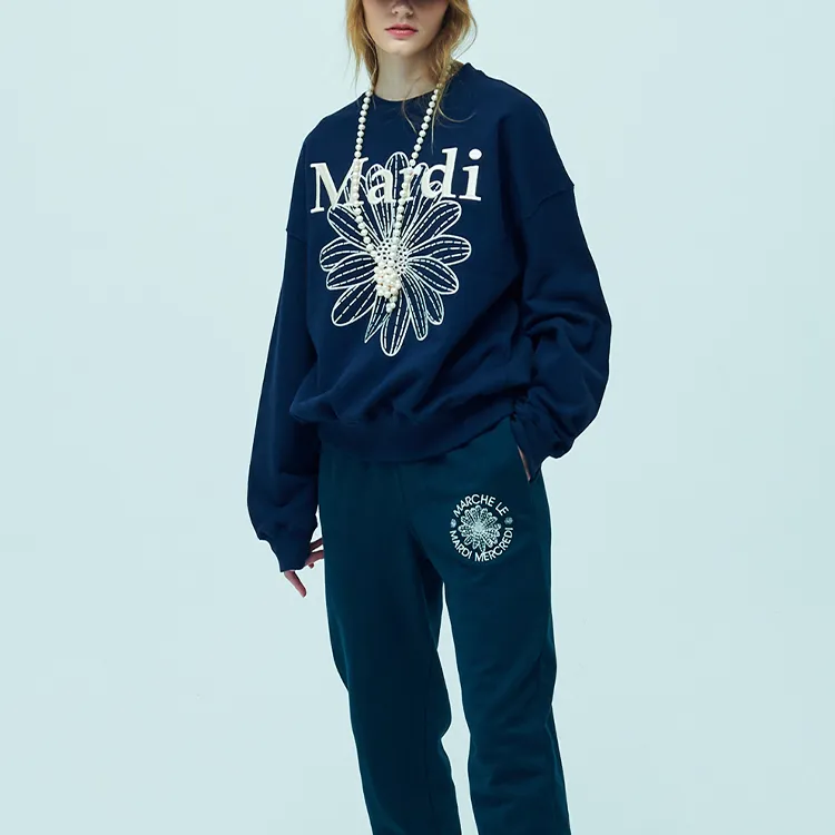 MARDI MERCREDI Sweatshirt Korean Style Women's-4