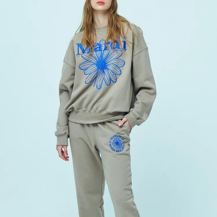 MARDI MERCREDI Sweatshirt Korean Style Women's-10