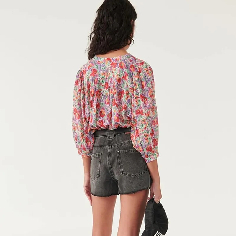 BA&SH Open back Tie fastening Blouse-3