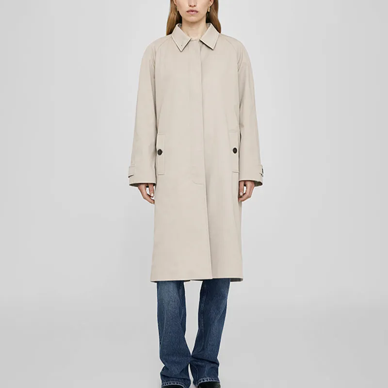 Anine Bing Randy Cotton Trench Coat-1