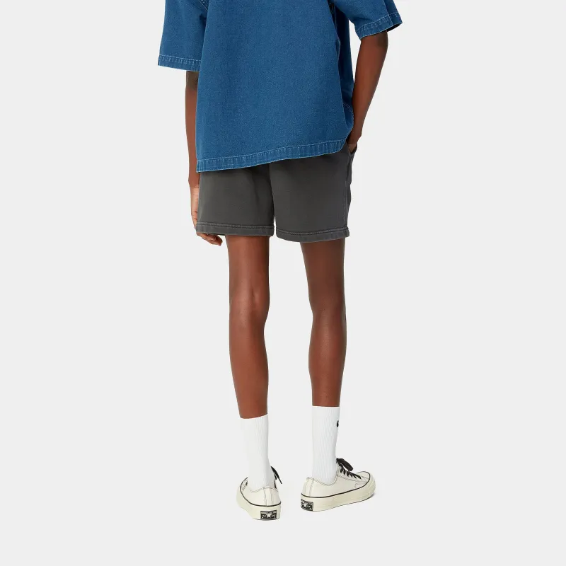 Carhartt WIP SS24 W' Duster Script Sweat Short Casual Shorts Women's Charcoal-3