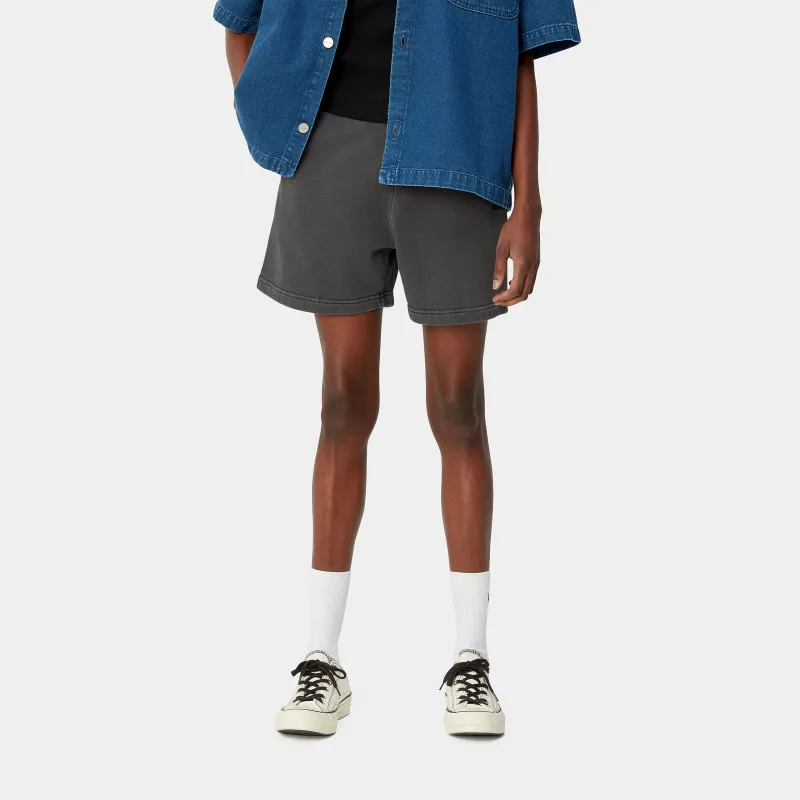 Carhartt WIP SS24 W' Duster Script Sweat Short Casual Shorts Women's Charcoal-2