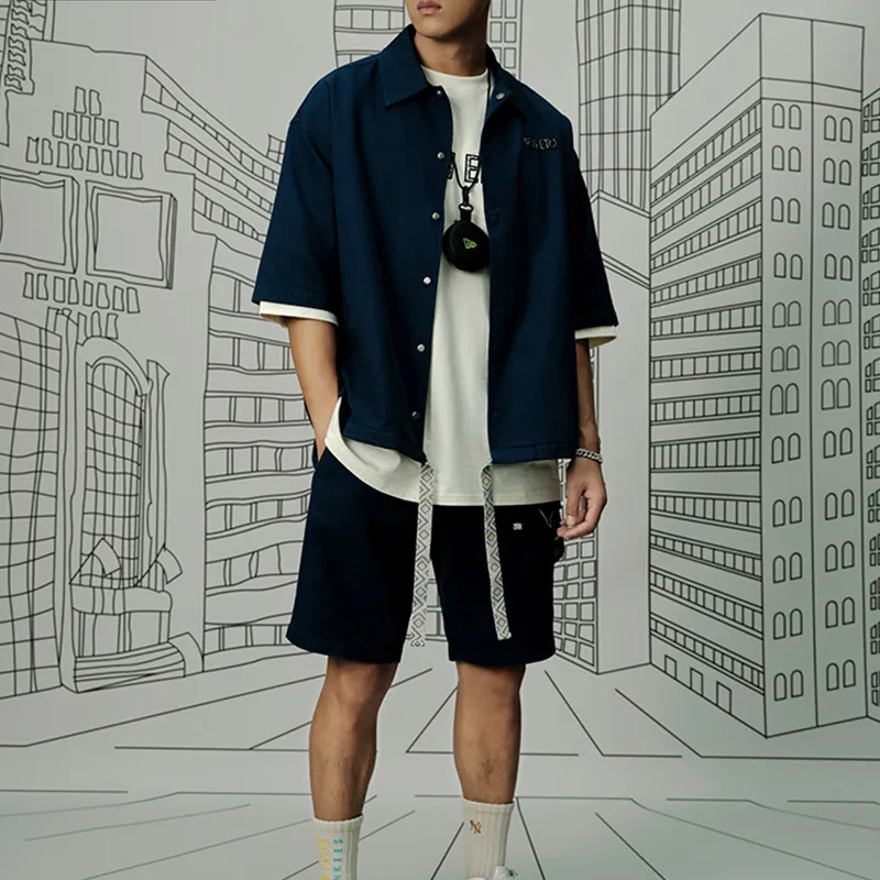 New Era SS24 Skateboard Collection Jacket Unisex Navy Blue-2