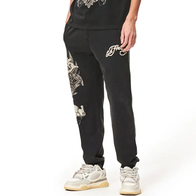 Ed Hardy SS24 Casual Pants Men's Black-3